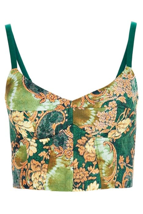 MARCIANO BY GUESS BLOSSOM CORSET HEIRLOOM TOP PRINT 4