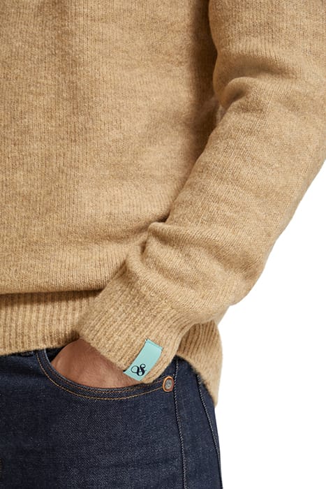 REGULAR FIT SOFTY-KNIT MELANGE PULL CAMEL 5