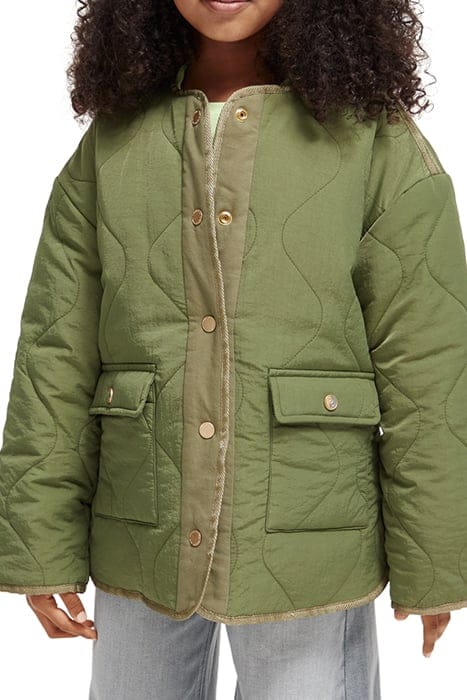 LIGHT-PADDED REVERSIBLE PRINTED JACKET MILITARY 1
