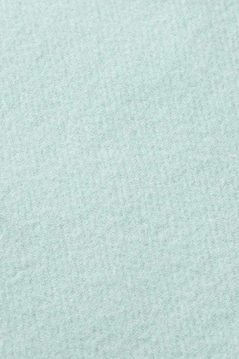 VIRGIN WOOL FRINGED WOVEN SCARF LIGHT MINT 7