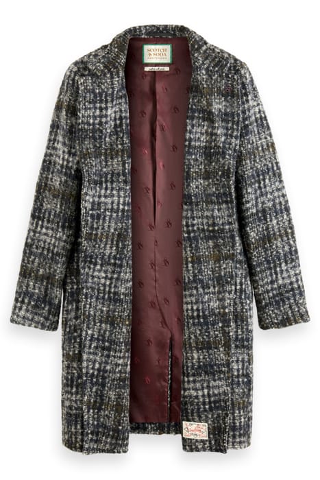 CHECK WOOL BLEND COAT MULTI GREY CHECK 5