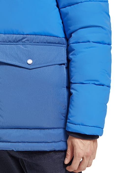 MID LENGTH FABRIC MIX PUFFA JACKET RHYTHM BLUE 8
