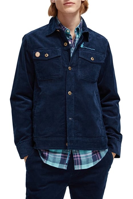 FINE CORDUROY TRUCKER JACKET STEEL 1