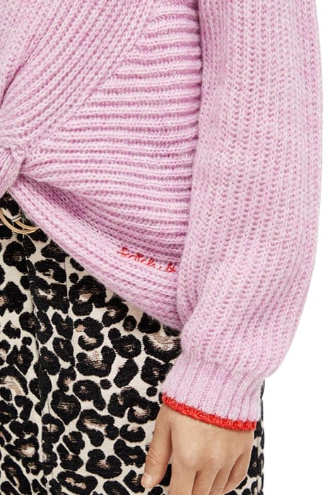 RELAXED-FIT KNOTTED PULLOVER DISCO MELANGE 7