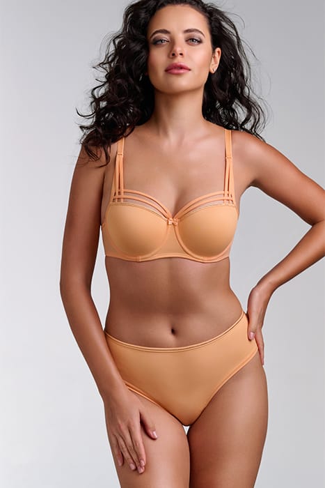 DAME DE PARIS APRICOT AND GOLD BALCONY BRA 2