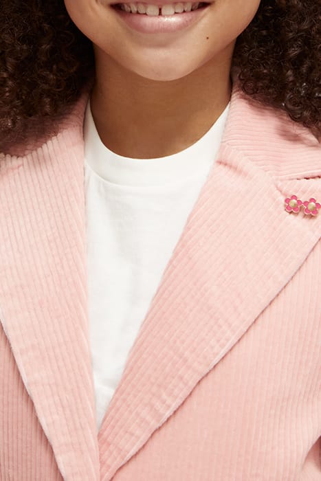 SINGLE-BREASTED CORDUROY BLAZER DUSTY PINK 6