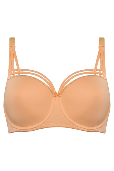 DAME DE PARIS APRICOT AND GOLD BALCONY BRA 4