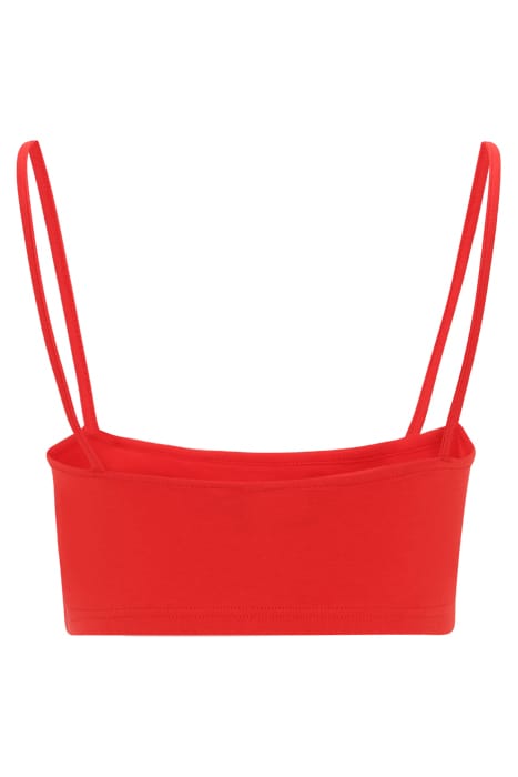 LINFEN CROPPED SPAGHETTI TOP TRUE RED 5