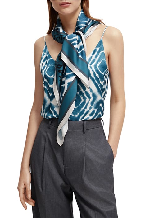 MUSIC MAP SCARF DISCO DYE BOTTLE GREEN SCARF 2