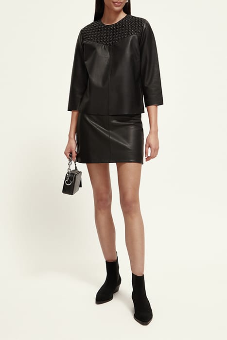 LEATHER TEE BLACK 3