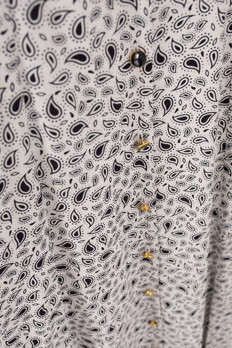 CASHMERE PRINT WHITE DRESS 6