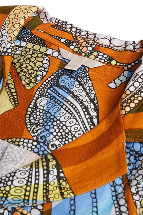 GUESS ECO CINDY LINEN ROMPER BATIK TOUCAN CLAY 7