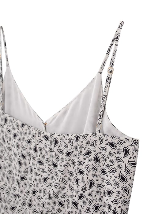 CASHMERE PRINT WHITE DRESS 3