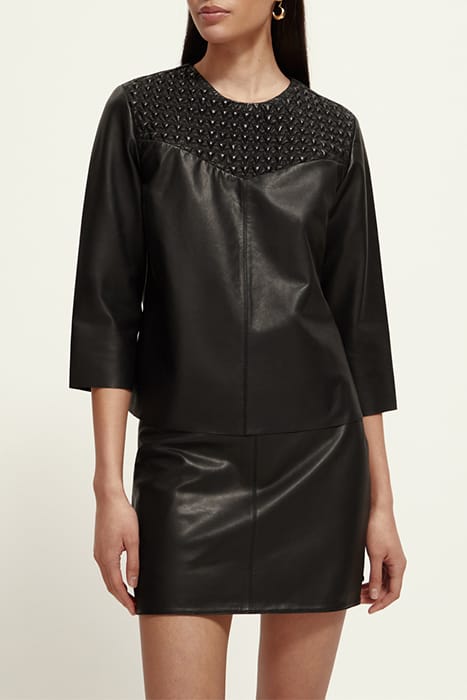 LEATHER TEE BLACK 1