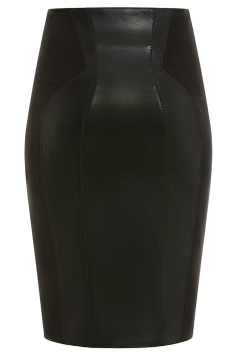 MARCIANO BY GUESS ROSE SKIRT JET LEATHER BLACK 5