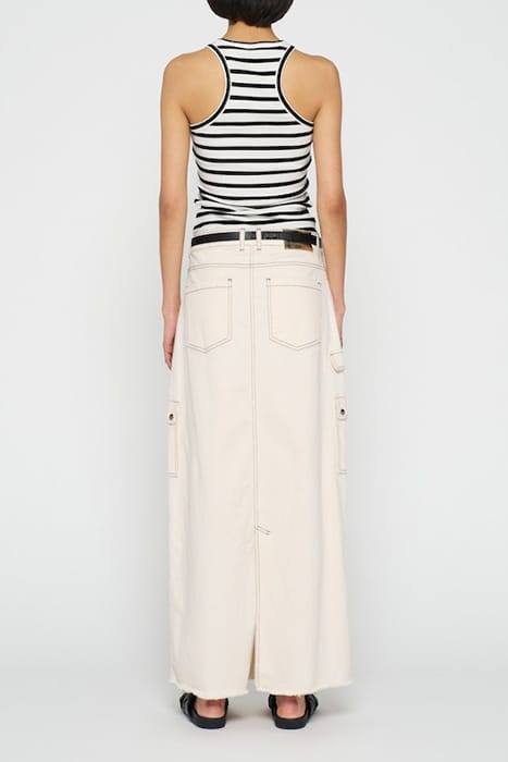 SLUB TWILL SKIRT ECRU 3