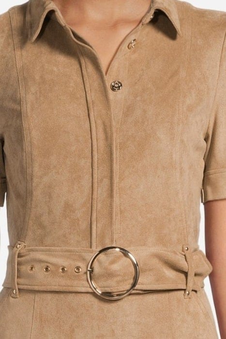 MARCIANO BY GUESS KASIA DRESS TRUFFLE DUST LEATHER MULTI 4