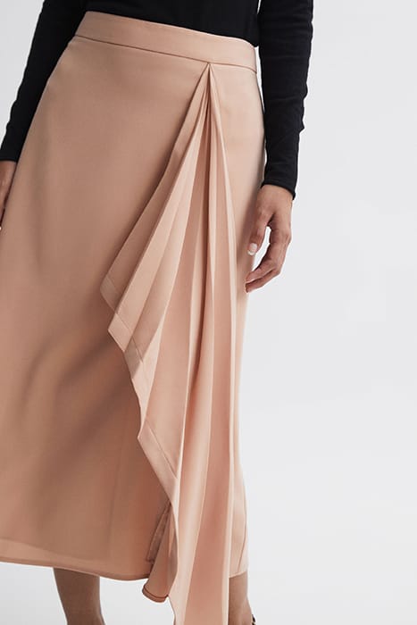 ASH SPLIT MIDI SKIRT — CAMEL 5