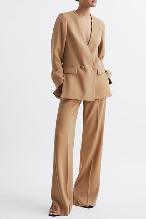 MARGEAUX COLLARLESS BLAZER — NEUTRAL 2