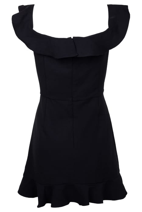 FRILL BARDOT TLRD DRESS SHORT BLACK 2