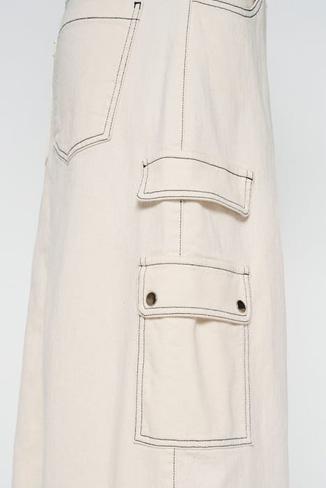 SLUB TWILL SKIRT ECRU 7