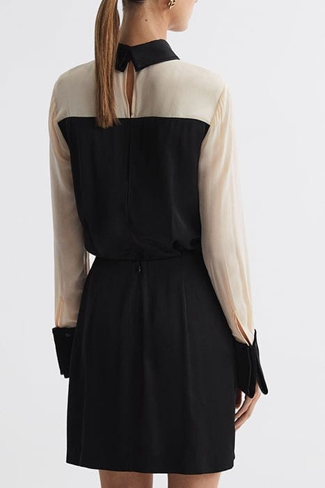 VENETO COLOUR SHIRT DRESS — BLACK 2