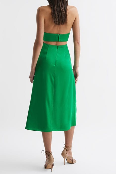 MAIA CUT MIDI DRESS GREEN 2