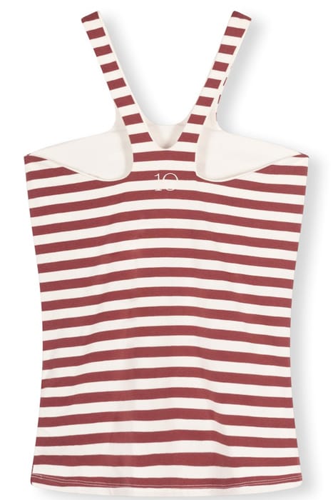 SPORTY WRAPPER STRIPES WARM WHITE/BURGUNDY 6