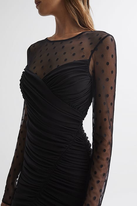HILARY-HALSTON MINI DRESS — BLACK 5