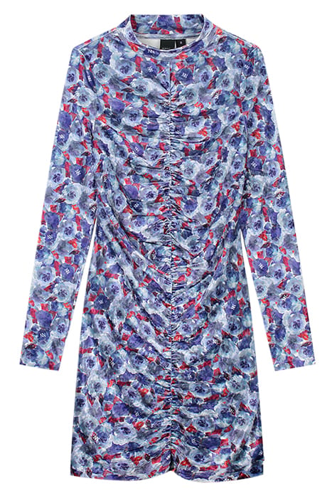 VELVET FLOWER DRESS VIOLET 2