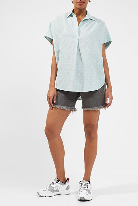 BEA DOBBIE RHODES COTTON SHIRT GLACIER/MOONLITE MAV 2