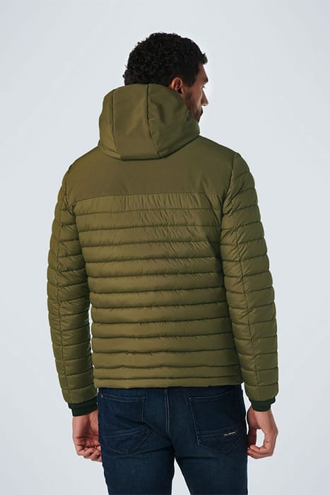 JACKET HOODED SHORT FIT PADDED MIX ARMY 2