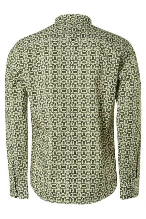 SHIRT STRETCH ALLOVER PRINTED DARK GREEN 5