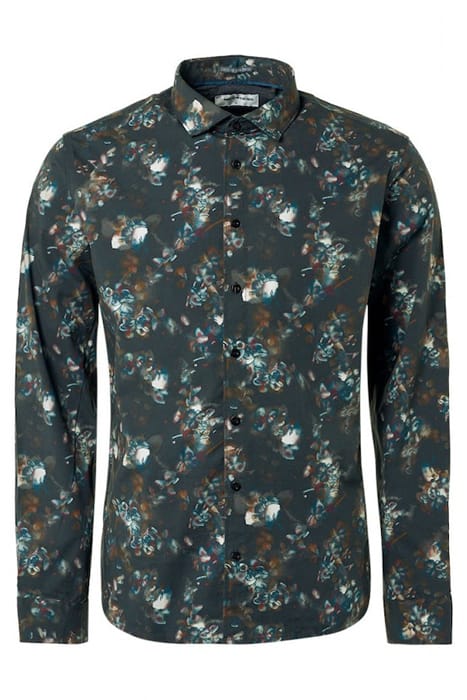 SHIRT STRETCH ALLOVER PRINTED BLACK 4
