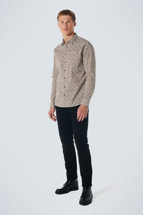 SHIRT STRETCH ALLOVER PRINTED DARK GREEN 3