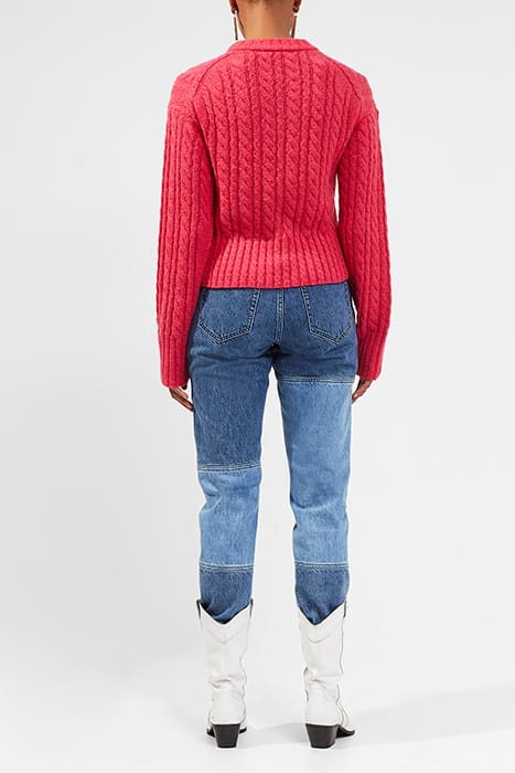 JACQUELINE CREW NK JUMPER RASPBERRY 3