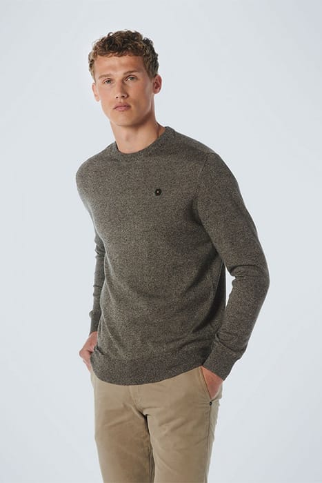 PULLOVER CREWNECK 2 COLOURED MELANGE STONE 1