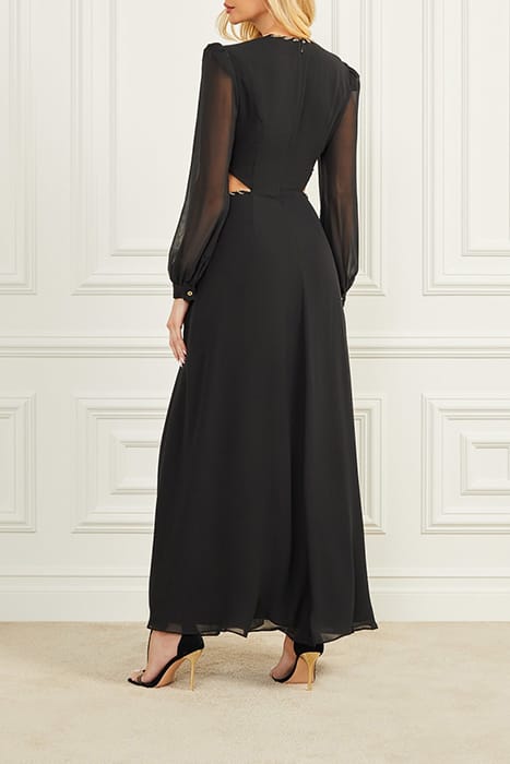 MARCIANO BY GUESS URSULA GOWN SOLID JET BLACK MAXI DRESS 2