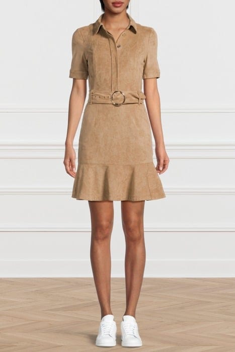 MARCIANO BY GUESS KASIA DRESS TRUFFLE DUST LEATHER MULTI 1