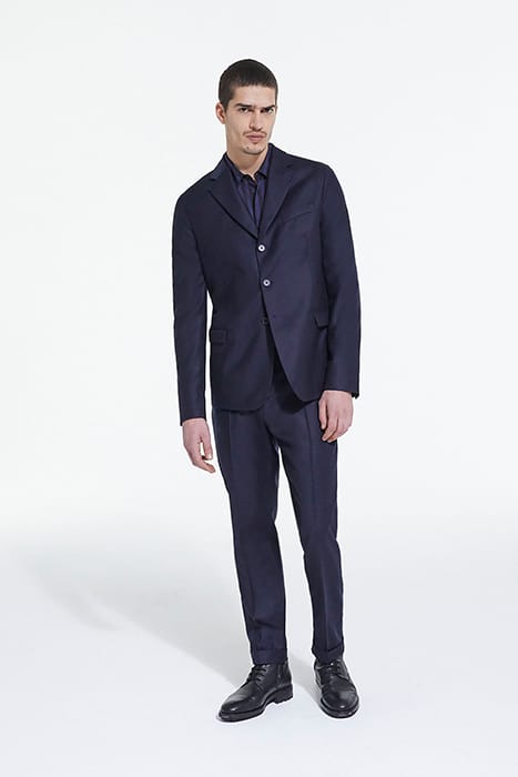WOOL SUIT JACKET WITH FLAP POCKETS NAVY 3