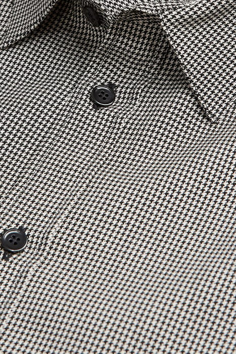 FEATHER PRINT SHIRT BLACK WHITE 7