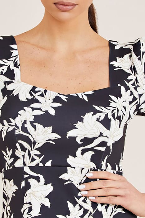 MARCIANO BY GUESS SUNBURST SCUBA TOP SUNBURST BLACK PRINT 4