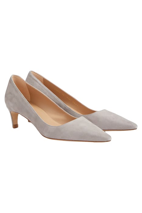 AVA SET BACK HEEL COURT PALE GREY 2