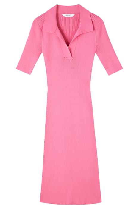 DR HEIDI - RIB STRETCH BRIGHT PINK 4