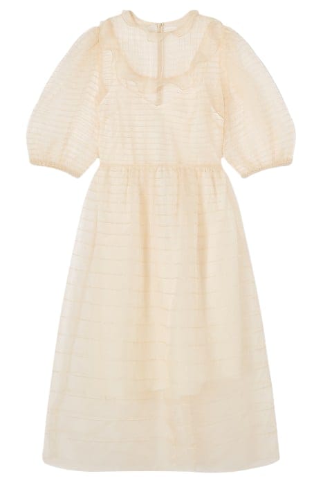 DR MADDIE PINTUCK DRESS ECRU 3
