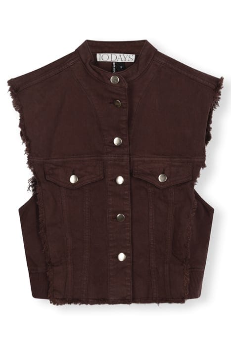 CROPPED TWILL GILET 4