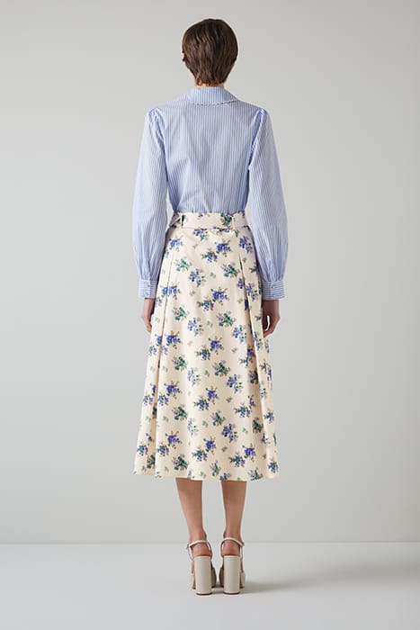 ELODIE BELTED MIDI SKIRT CREAM 2