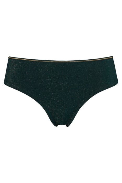 DAME DE PARIS PINE GREEN AND GOLD LUREX BRAZILIAN BRIEFS 1