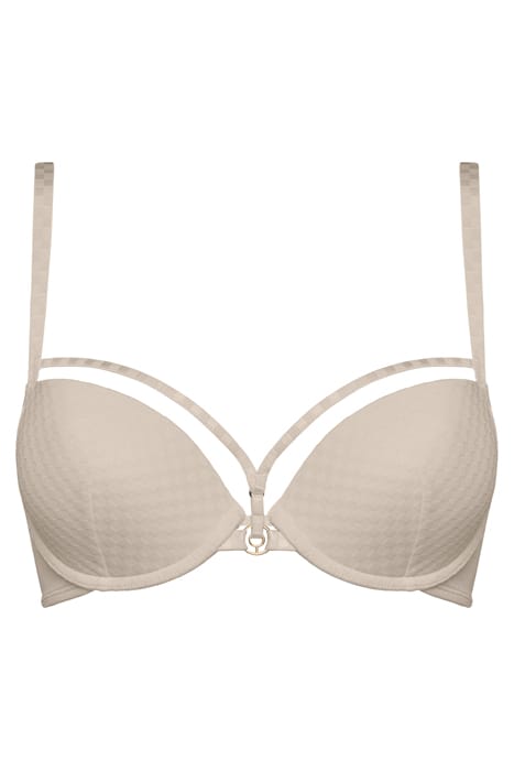 SPACE ODYSSEY CHECKERED IVORY PUSH UP BRA 1
