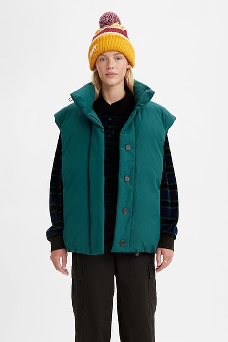 XL PUFFER VEST IN GREEN 1